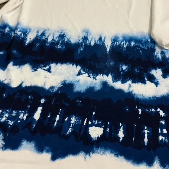 Chico's Asymmetrical Tie Dye Top Boat Neck Slinky Jersey - Picture 5 of 7